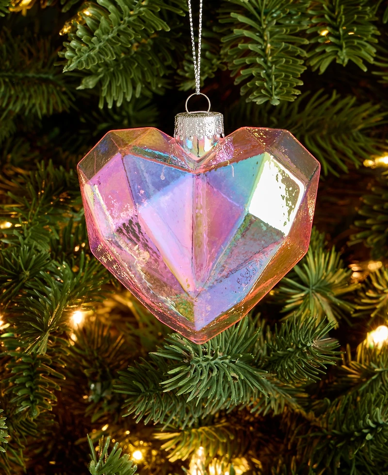 Holiday Lane Beauty Boom Diamond Hearts Ornament, Macy's Exclusive