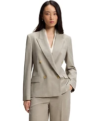 Boss by Hugo Women's Melange Virgin Wool Regular-Fit Blazer