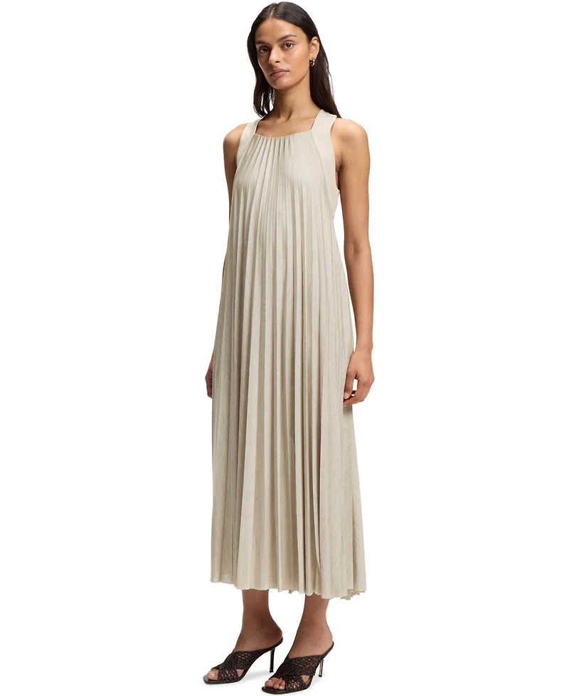 Boss by Hugo Boss Women's Plisse Pleated Halter Neck Dress