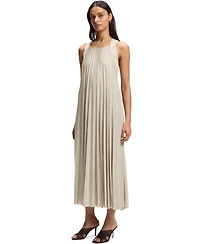 Boss by Hugo Boss Women's Plisse Pleated Halter Neck Dress