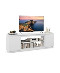 Gouun 70-Inch Anti-Tip Tv Cabinet with Soft-Close Doors for TVs Up to 80 Inches