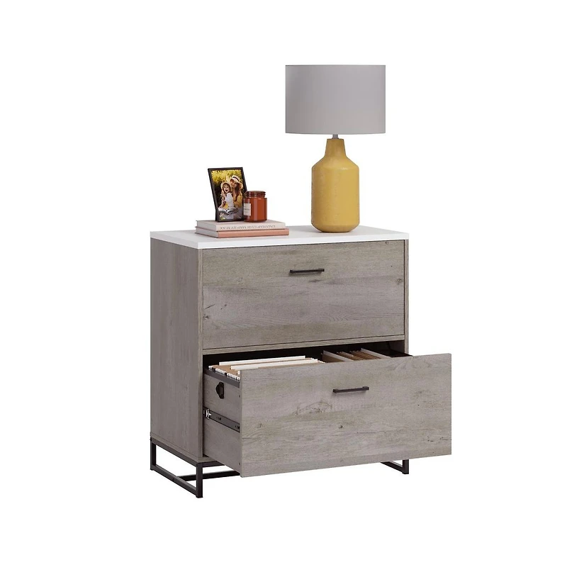 Sauder Tremont Row File Cabinet, Mystic Oak finish