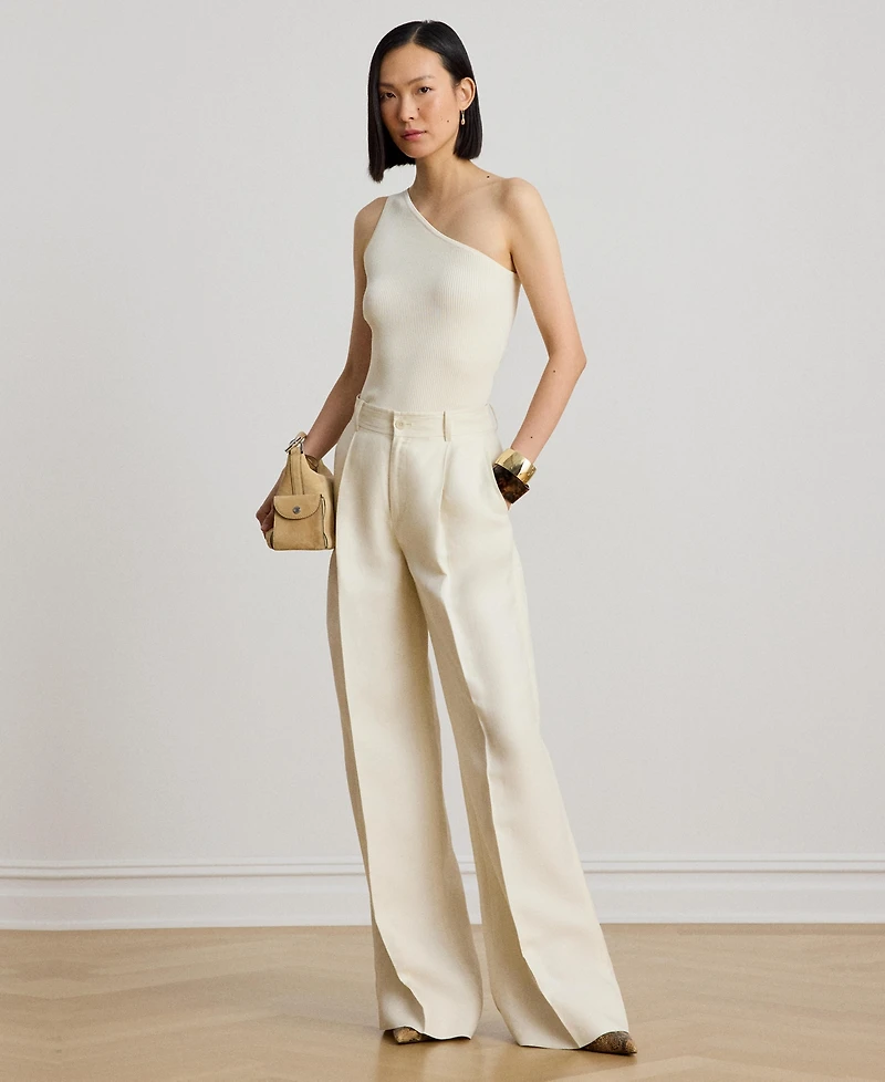 Lauren Ralph Women's Rib-Knit One-Shoulder Sweater