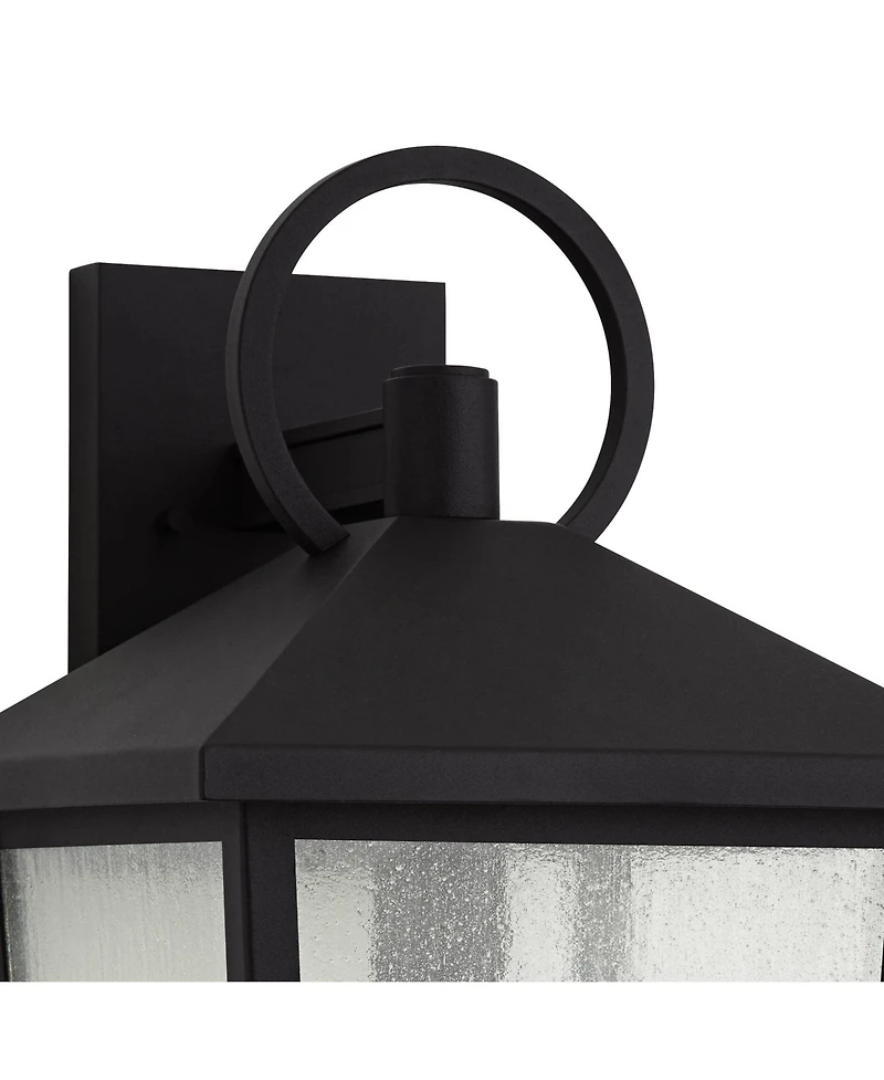 John Timberland Westmont 18"H Sand Black Outdoor Wall Light Set of 2
