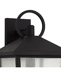 John Timberland Westmont 18"H Sand Black Outdoor Wall Light Set of 2