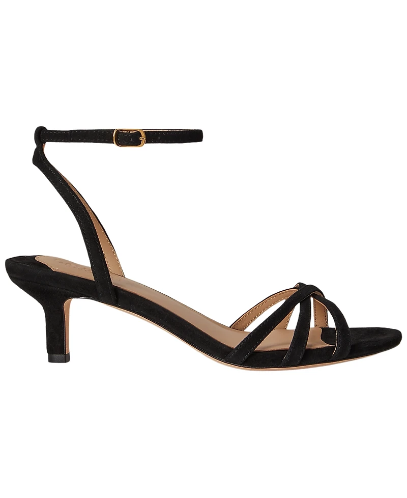 Lauren Ralph Women's Kendyl Kitten Heel Sandals