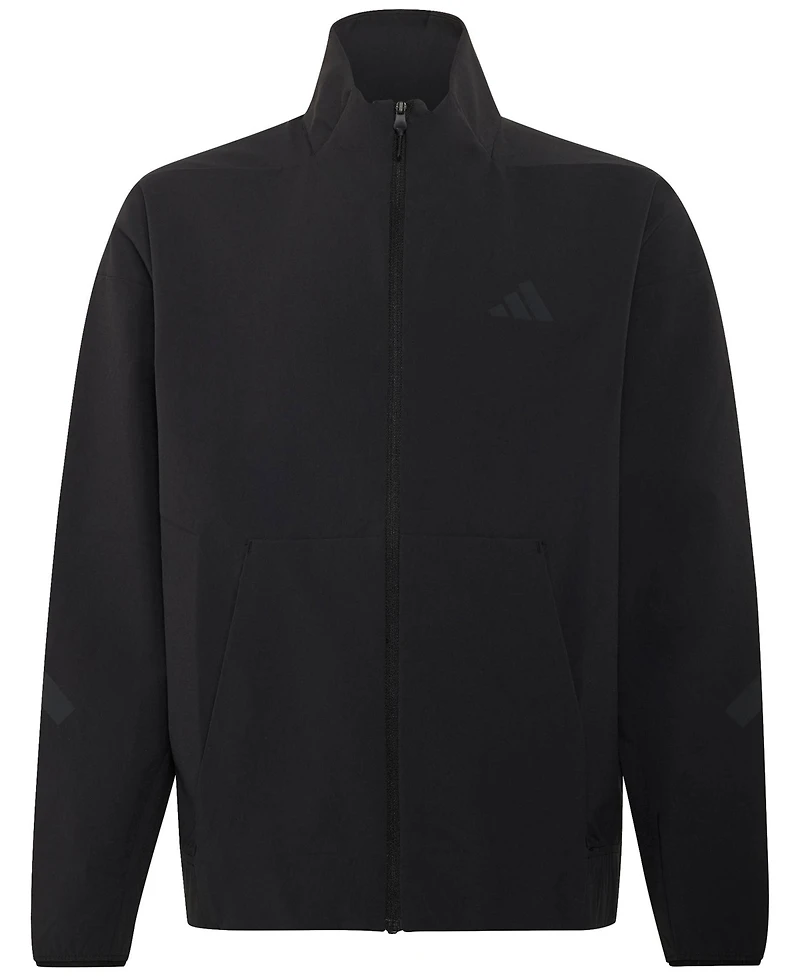 adidas Boys' 6-20 Woven Travel Cover Up Full-Zip Jacket