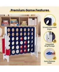 Costway Jumbo 4-to-Score 4 in A Row Board Game Set Outdoor Indoor Kids Adults Family Fun