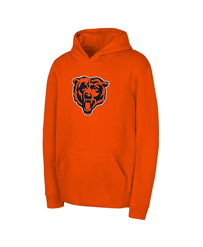 Outerstuff Big Boys and Girls Orange Chicago Bears Team Logo Pullover Hoodie