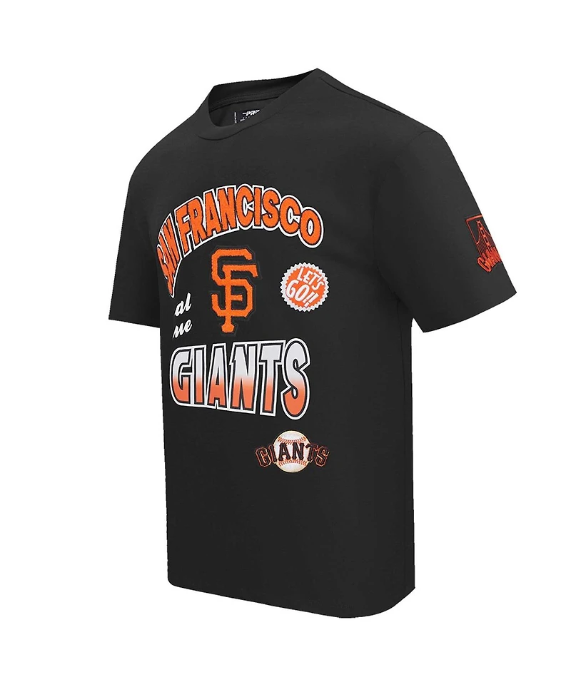Pro Standard Men's Black San Francisco Giants Turn It Up Dropped Shoulder T-Shirt