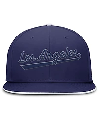 Nike Men's Royal Los Angeles Dodgers Dri-fit Round Bill True Fitted Hat
