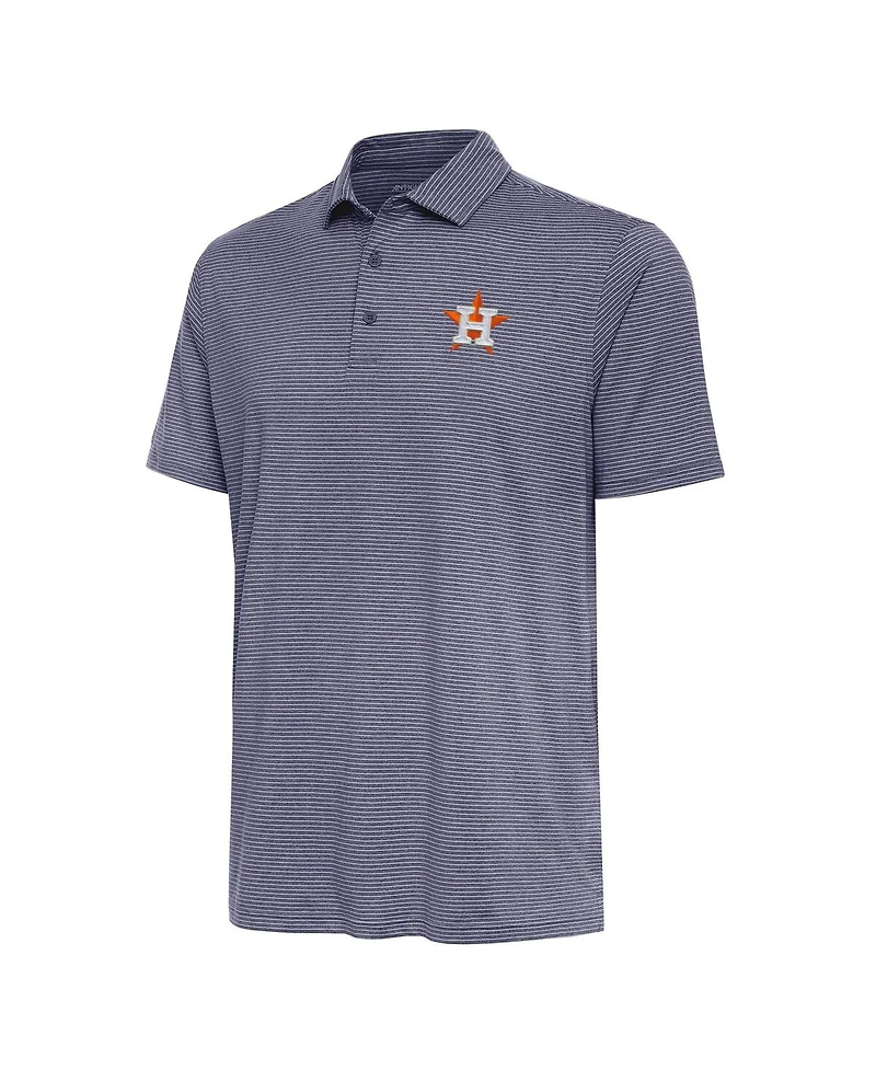 Antigua Men's Heather Navy Houston Astros Scheme Polo Shirt