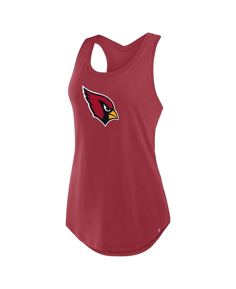 Fanatics Women's Cardinal Arizona Cardinals Iron Fan Tank Top