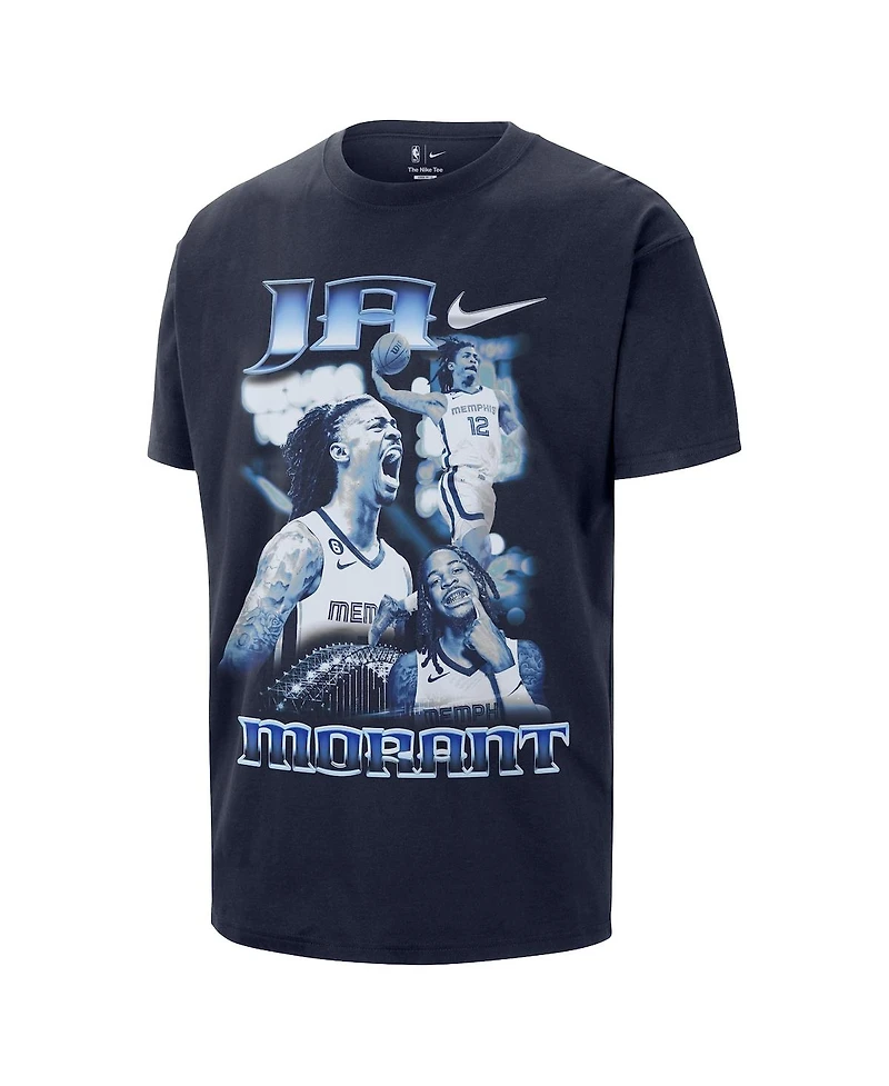 Nike Men's and Women's Ja Morant Navy Memphis Grizzlies Athlete T-Shirt