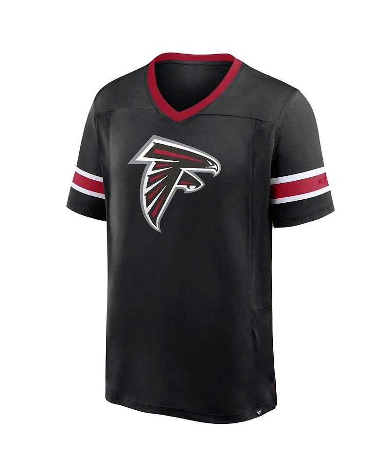Fanatics Men's Black Atlanta Falcons Hometown Premium Hashmark V-Neck T-Shirt