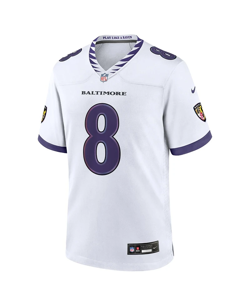 Nike Men's Lamar Jackson White Baltimore Ravens Game Jersey