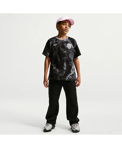 Nike Big Boys and Girls Gray England National Team Allover Print T-Shirt