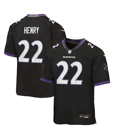 Nike Big Boys and Girls Derrick Henry Black Baltimore Ravens Alternate Game Jersey