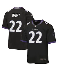 Nike Big Boys and Girls Derrick Henry Black Baltimore Ravens Alternate Game Jersey