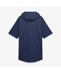 Nike Men's Navy Atlanta Braves Arched Wordmark Tri-Blend Hooded T-Shirt