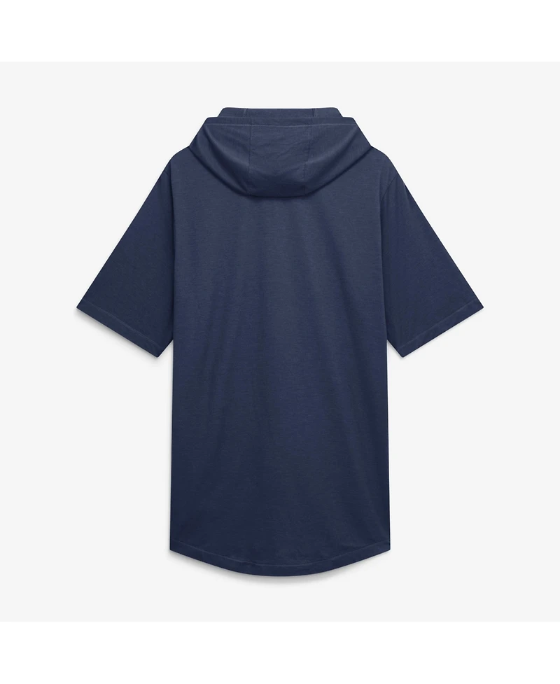 Nike Men's Navy Detroit Tigers Arched Wordmark Tri-Blend Hooded T-Shirt