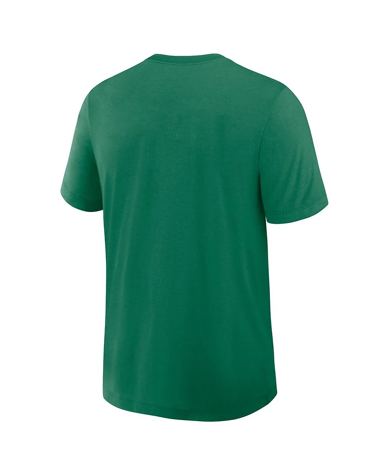 Nike Men's Kelly Green Athletics Authentic Collection Early Work Tri-Blend Dri-fit T-Shirt