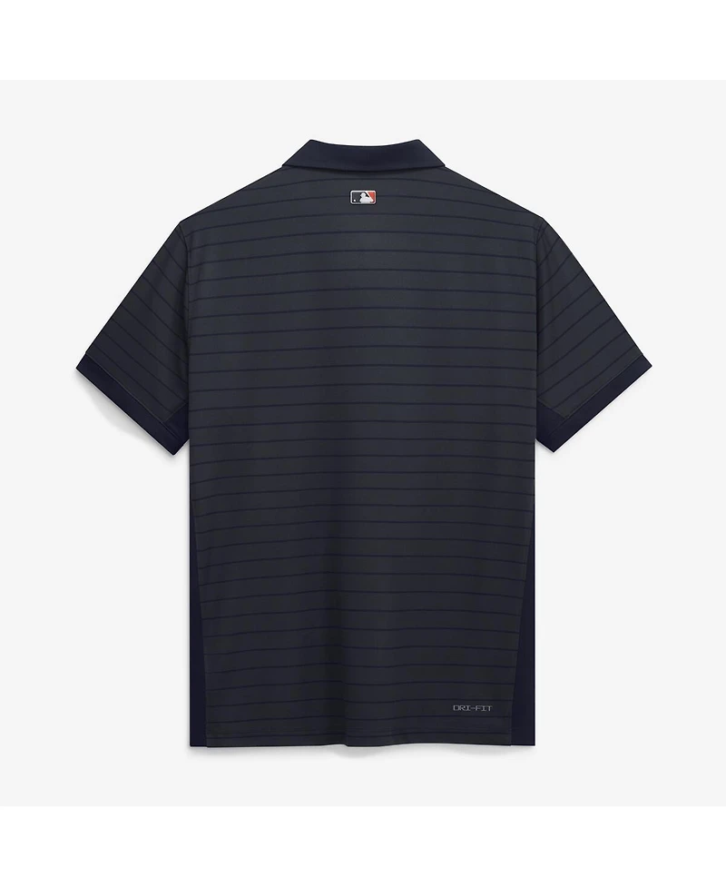 Nike Men's Navy Detroit Tigers Authentic Collection Striped Victory Dri-fit Polo Shirt