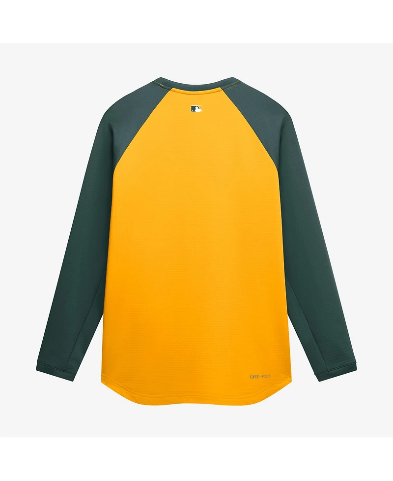 Nike Men's Gold Athletics Authentic Collection Raglan Dri-fit Sweatshirt