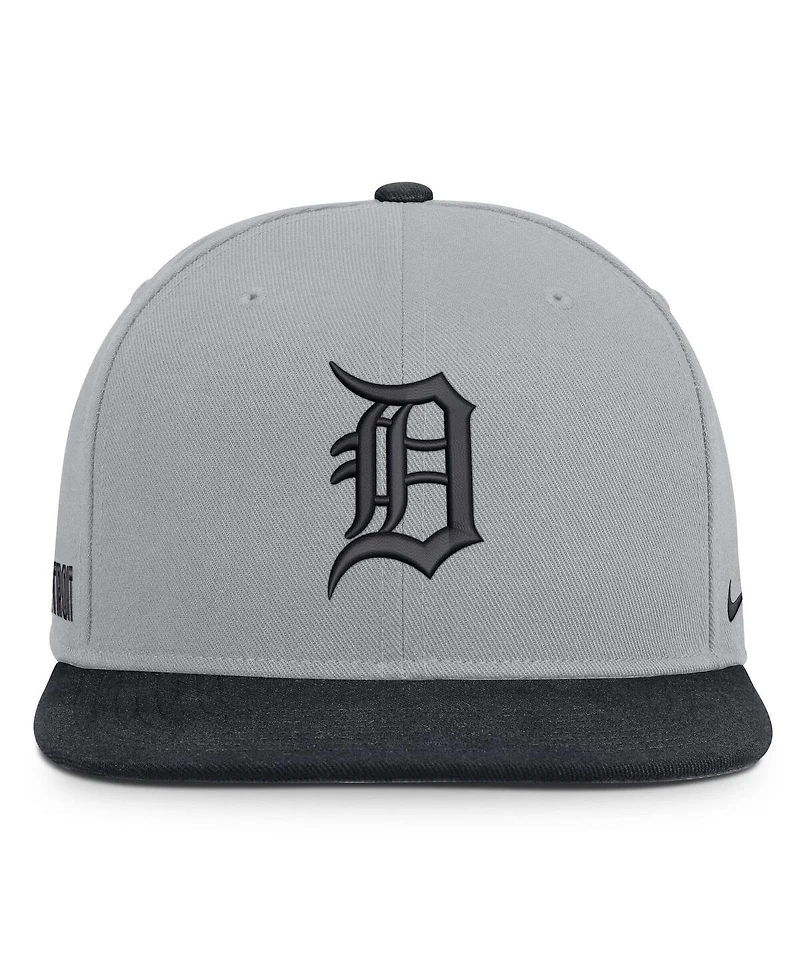 Nike Men's Gray/Navy Detroit Tigers Primetime Pro Dri-fit Snapback Hat