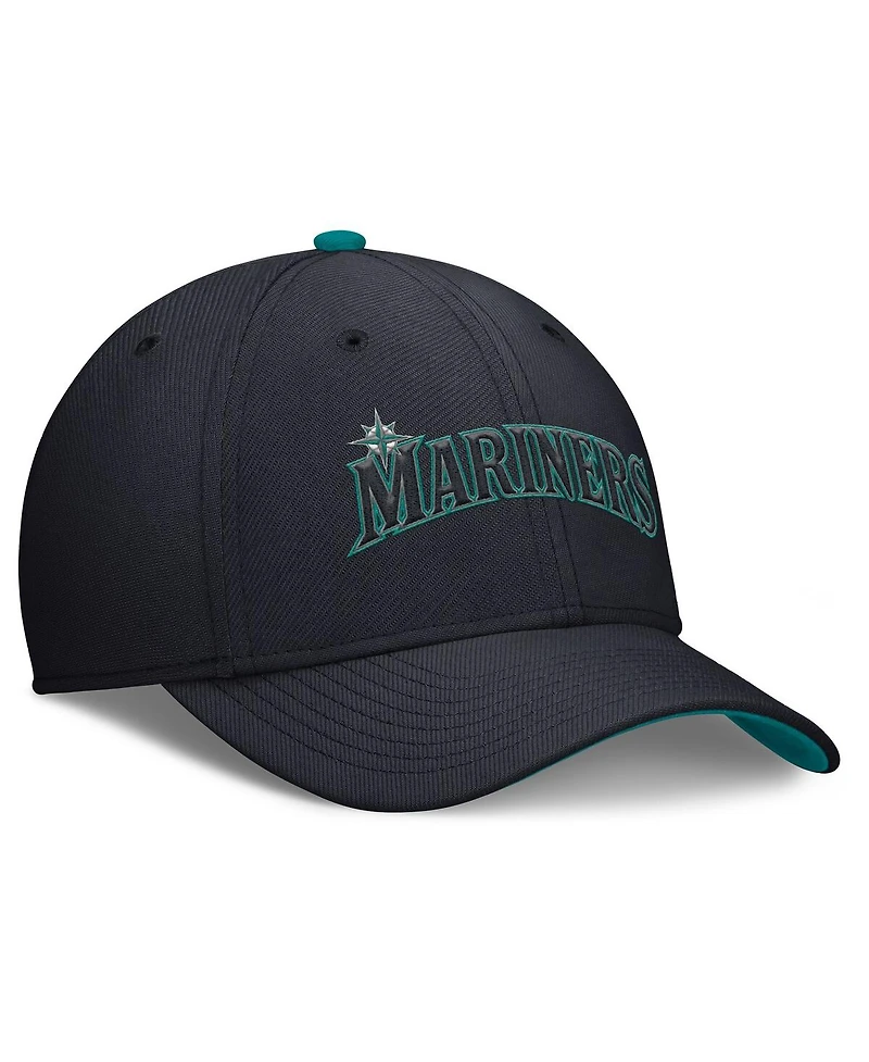 Nike Men's Navy Seattle Mariners Primetime Rise Dri-fit Flex Hat