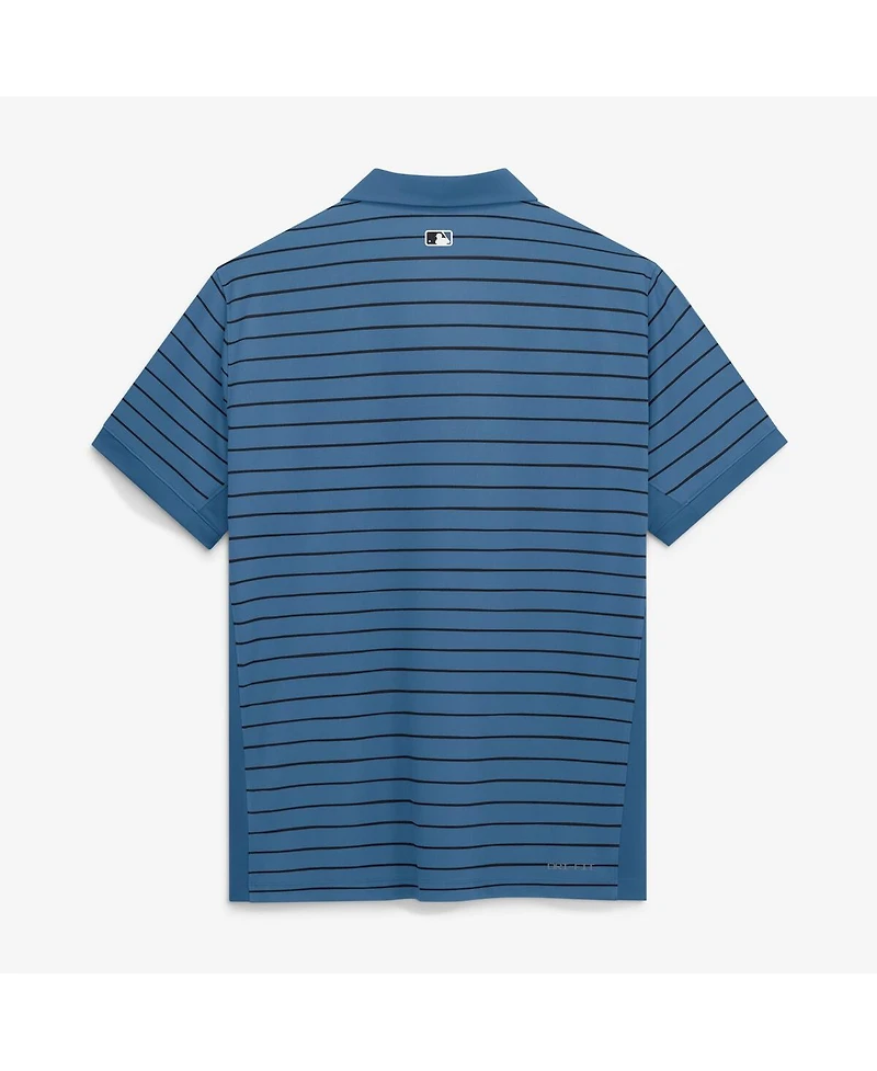 Nike Men's Blue/Black Washington Nationals Authentic Collection City Connect Striped Victory Dri-fit Polo Shirt