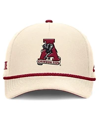 Nike Men's and Women's Natural Alabama Crimson Tide Legacy Vintage Rope Rise Adjustable Hat