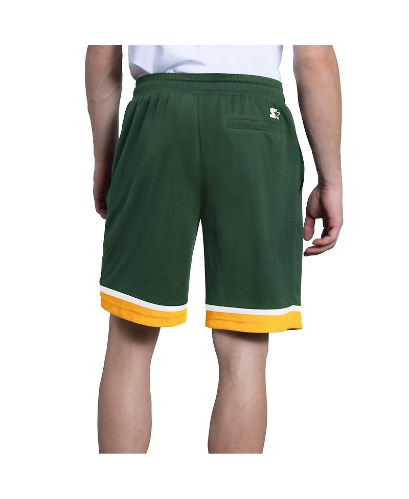 Starter Men's Green Green Bay Packers Power Play Mesh Shorts