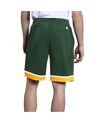Starter Men's Green Green Bay Packers Power Play Mesh Shorts