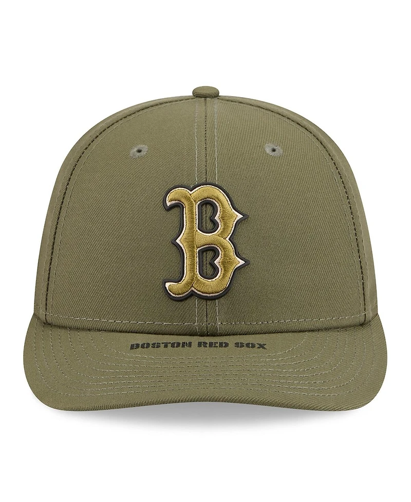 New Era Men's Olive Boston Red Sox 2026 Armed Forces Day Low Profile 59FIFTY Fitted Hat