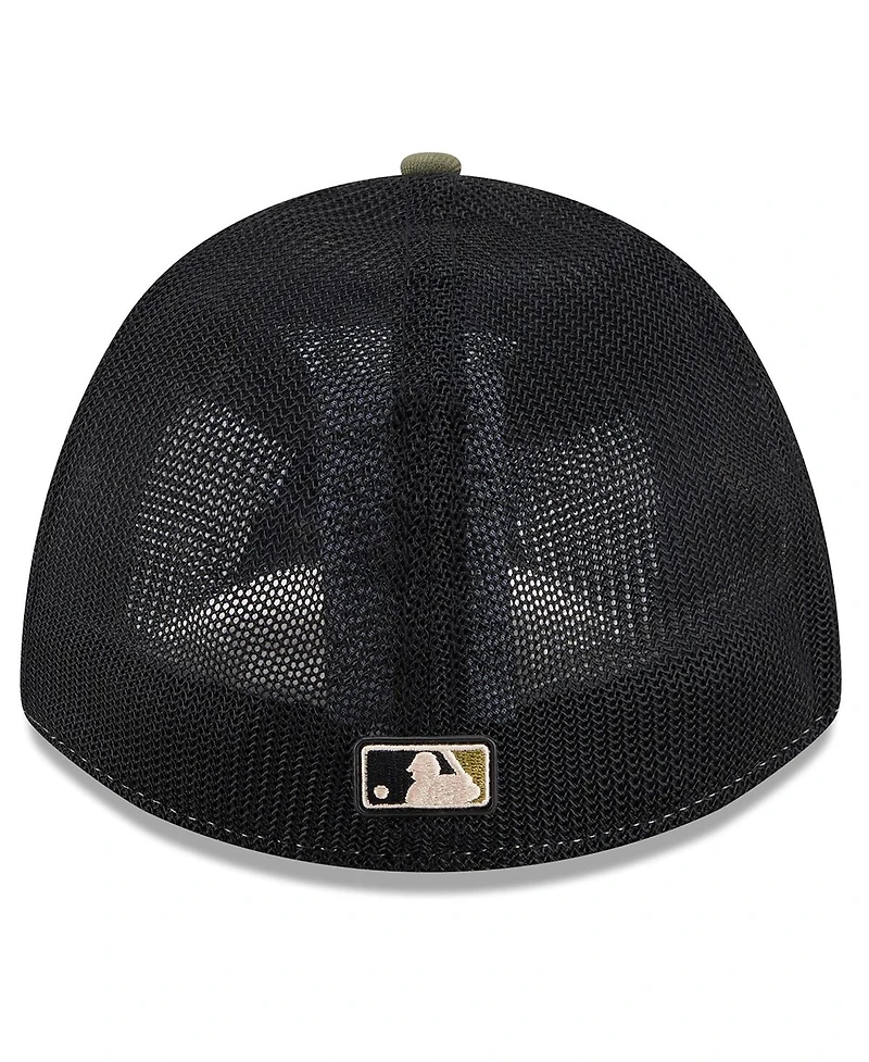 New Era Men's Olive Boston Red Sox 2026 Armed Forces Day 39THIRTY M-Crown Flex Hat