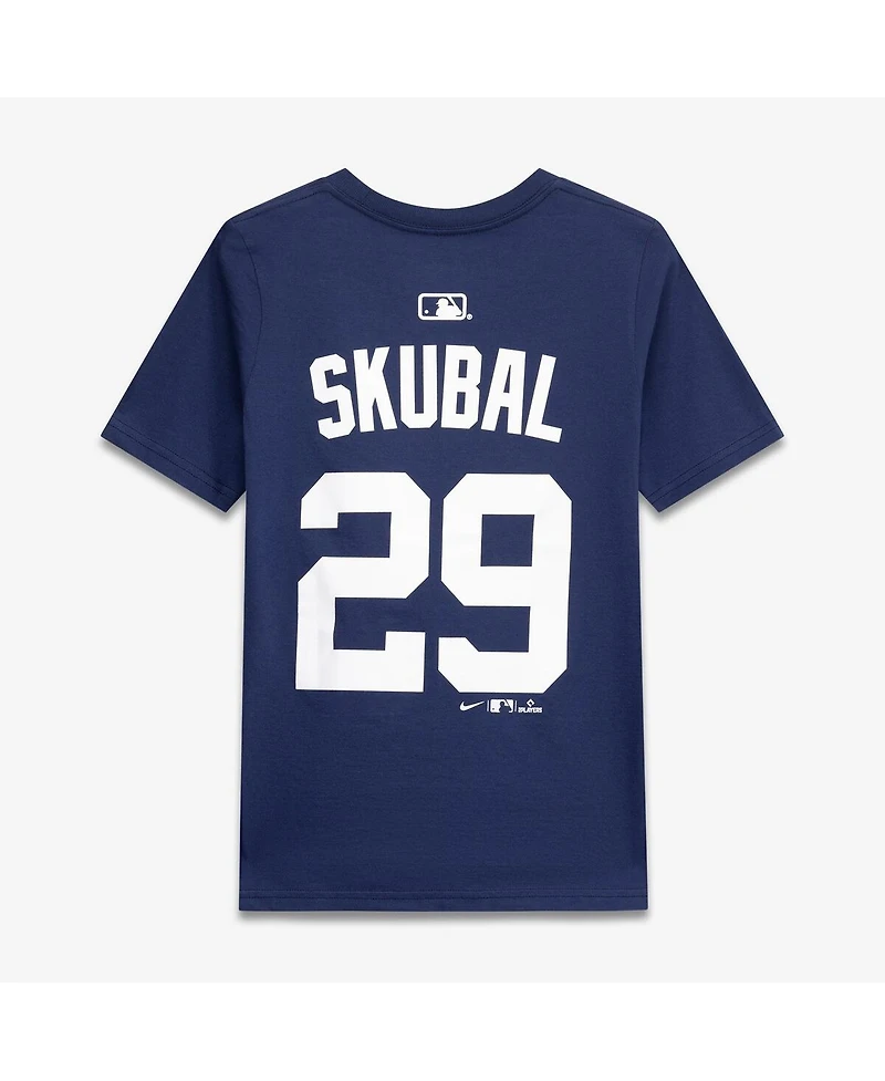 Nike Big Boys and Girls Tarik Skubal Navy Detroit Tigers Name Number T-Shirt