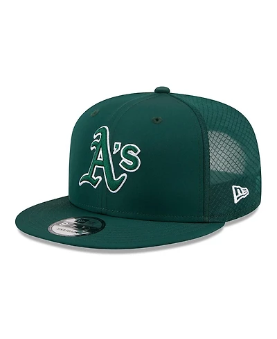 New Era Men's Green Athletics 2026 Batting Practice 9FIFTY Snapback Hat