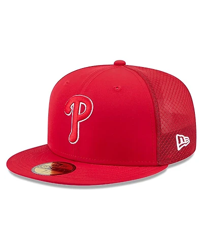 New Era Men's Red Philadelphia Phillies 2026 Batting Practice 59FIFTY Fitted Hat