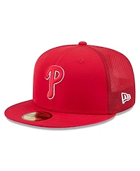 New Era Men's Red Philadelphia Phillies 2026 Batting Practice 59FIFTY Fitted Hat