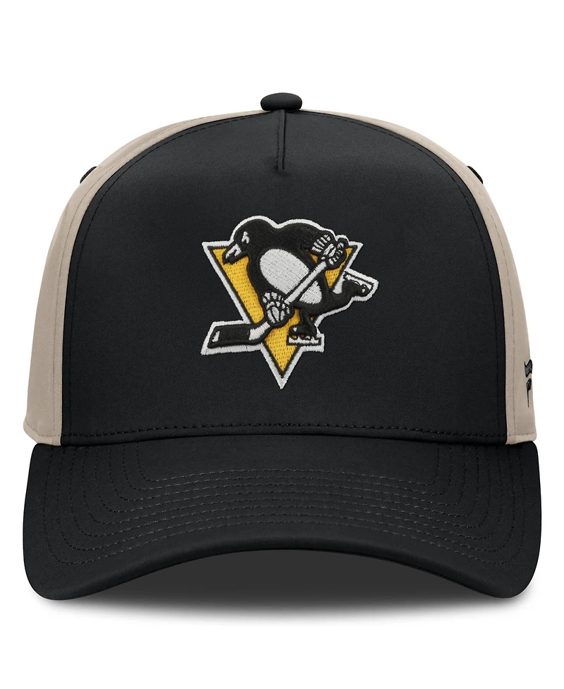 Fanatics Men's Black/Tan Pittsburgh Penguins 2026 Stanley Cup Playoffs Locker Room Adjustable Hat