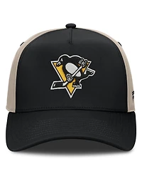 Fanatics Men's Black/Tan Pittsburgh Penguins 2026 Stanley Cup Playoffs Locker Room Adjustable Hat