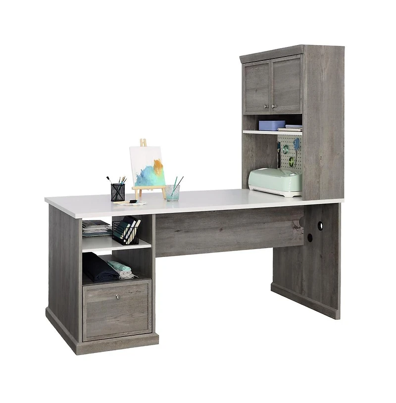 Sauder Craft Pro Series Craft and Hobby Storage, Mystic Oak finish