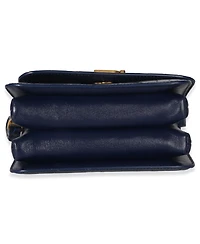 Pre-Owned Balenciaga B. Navy Croc Small Shoulder Bag