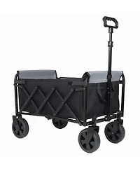 Mondawe 3-in-1 Lightweight Collapsible Utility Carts - Storage Wagon/Trunk Organizer/Pet Wagon w/ 360degree(s) All-Terrain Wheels