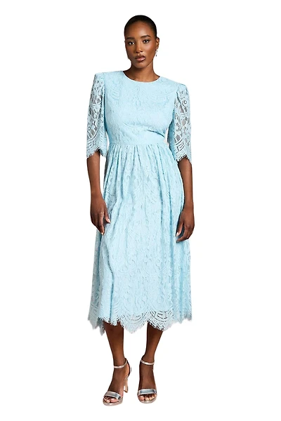Coast Women's Lace Short Sleeve Midi Dress