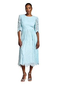 Coast Women's Lace Short Sleeve Midi Dress