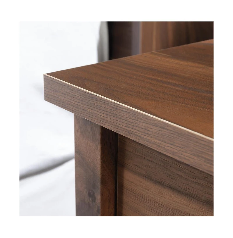 Sauder River Ranch Night Stand, Grand Walnut finish