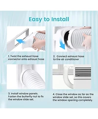 Antartic Star 10000 Btu Portable Air Conditioner, 3-in-1 Ac with Cooling/Fan/Dehumidifier, Remote, Led Display, Sleep Mode, Window Kit