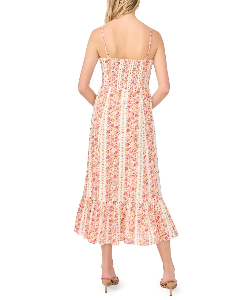 CeCe Women's Sleeveless V-Neck Midi Dress